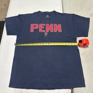 Vintage Penn J America T-Shirt Mens XL Blue Ivy League Quakers Y2K Philly